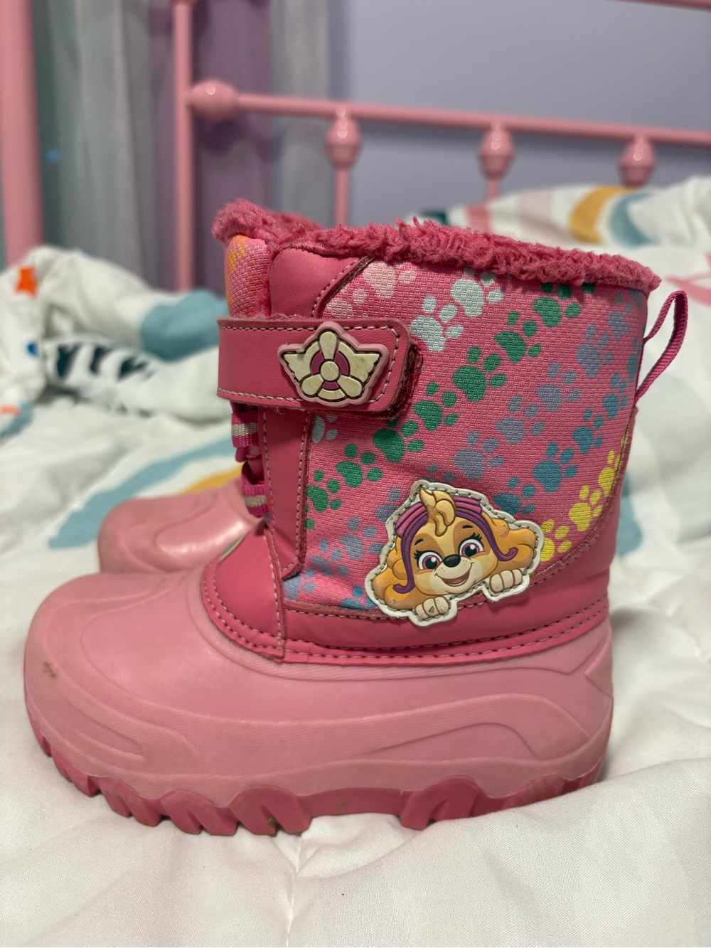Kids Pink Paw Patrol Skye Winter Boots